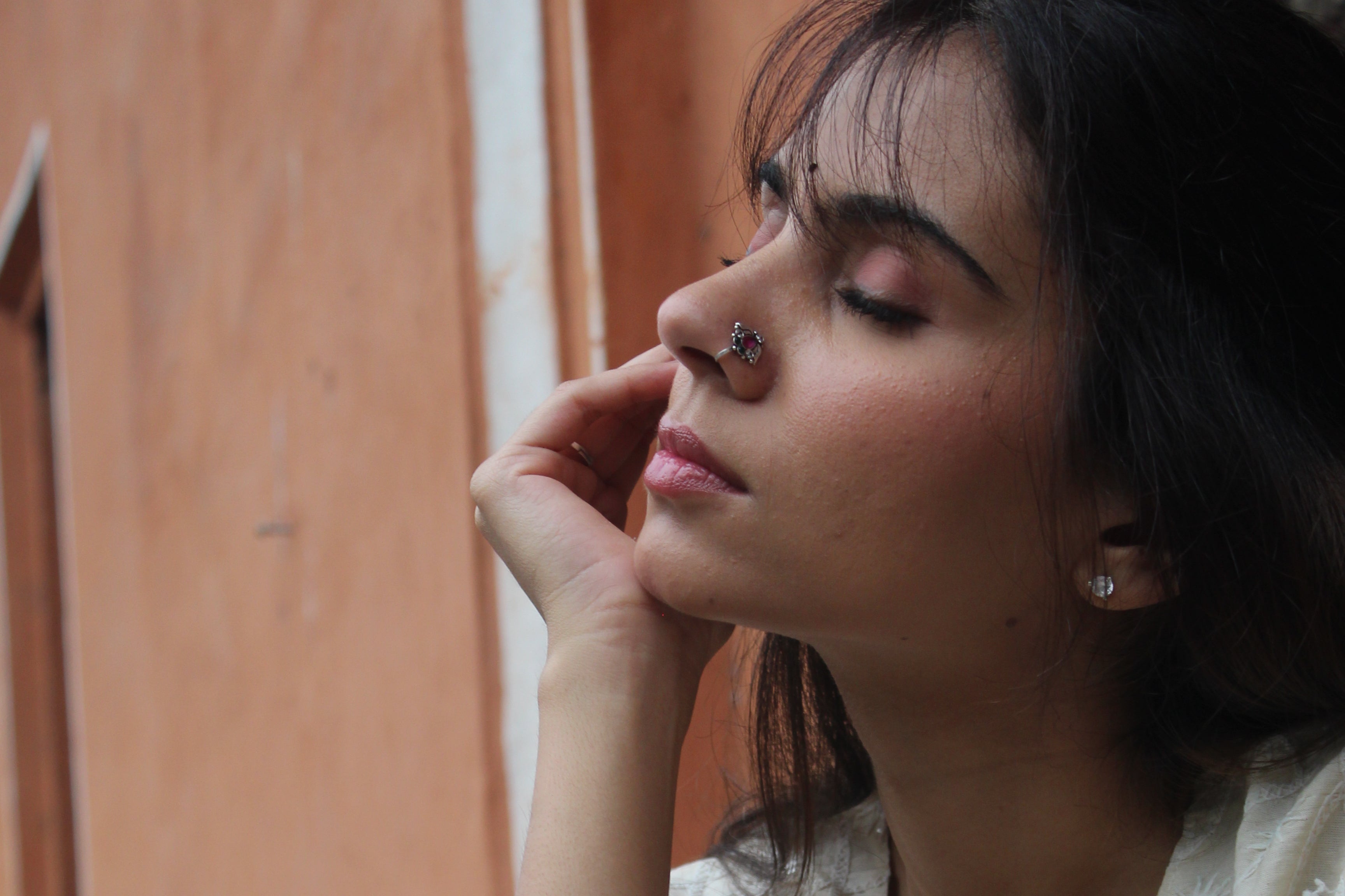 silver umbrella nosepin